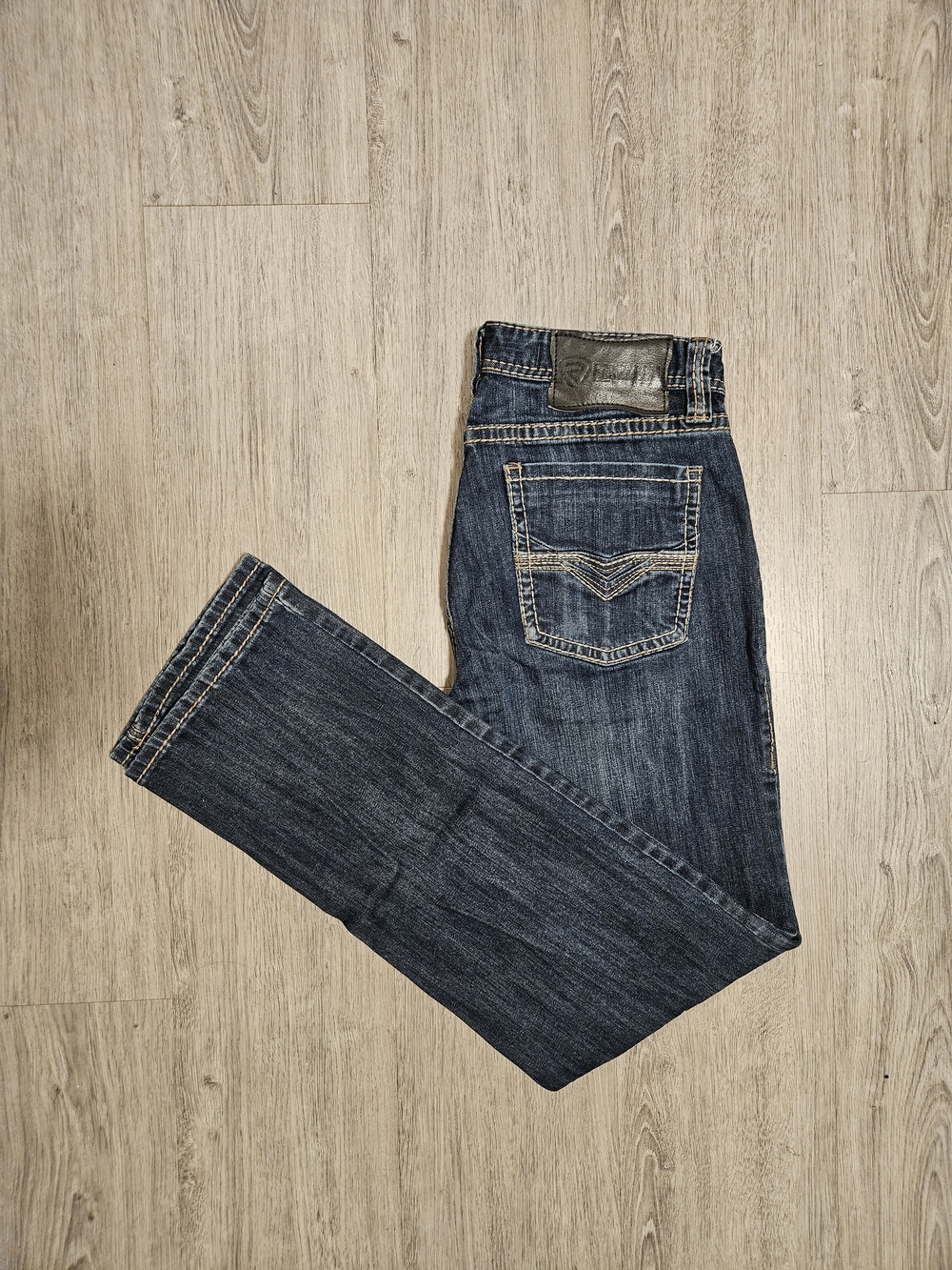 Rock & Roll Men's Revolver '31x32' Straight-Leg Jeans in Dark Blue